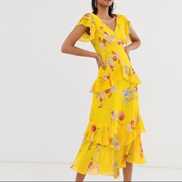 ASOS Dresses & Skirts - 🆕 ASOS, V-neck Floral Tiered Dress
